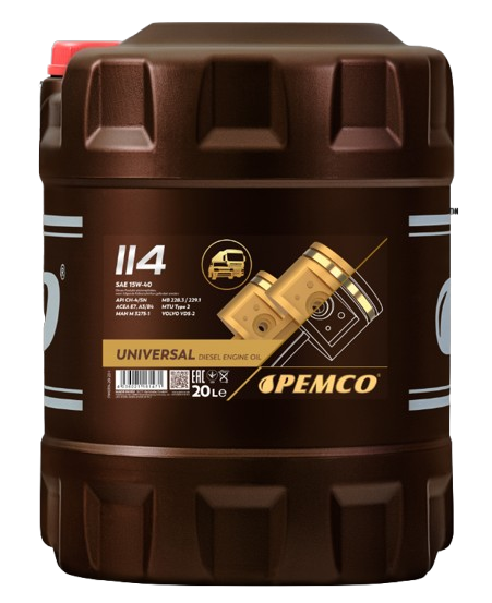 PEMCO 114 15W-40 Універсальна/Мінеральна моторна олива, 20 л