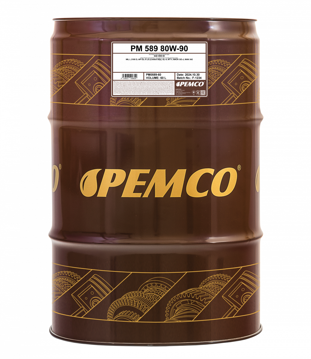 PEMCO 589 80W-90 Трансмісійна олива для вантажних автомобілів, 208 л