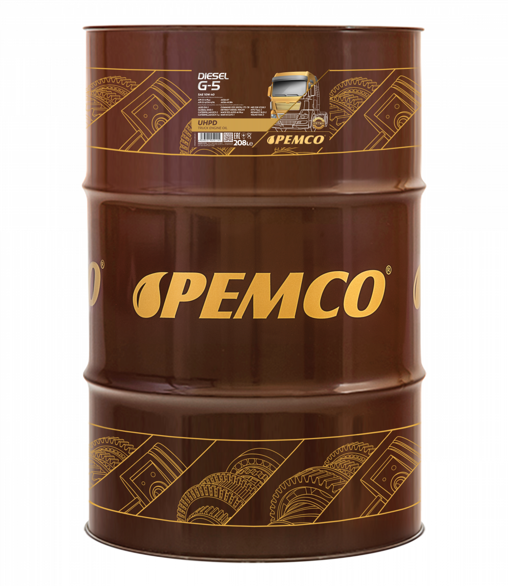 PEMCO Diesel G-5 UHPD 10W-40 Моторна олива для вантажних автомобілів, 208 л
