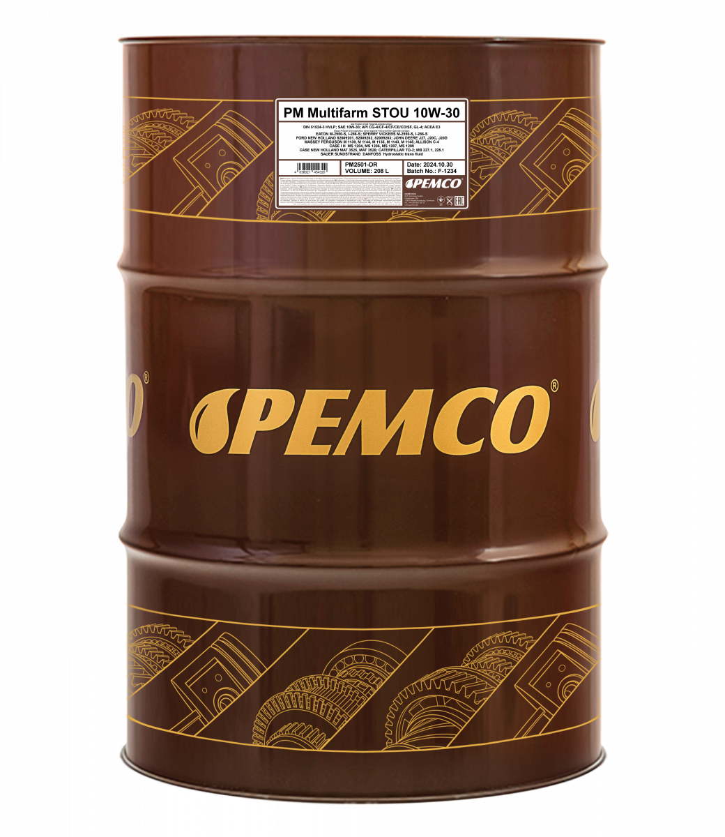 PEMCO Multifarm STOU 10W-30 Універсальна олива для тракторів, 208 л