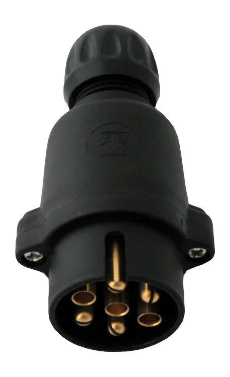 Штекер, 7-контактний, гвинтове кріплення контактів, 12V (ISO 1724 - Type N), ERICH JAEGER