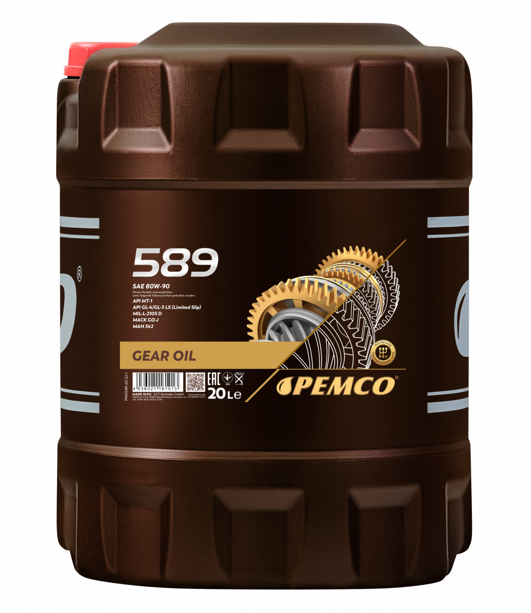 PEMCO 589 80W-90 Трансмісійна олива для вантажних автомобілів, 20 л