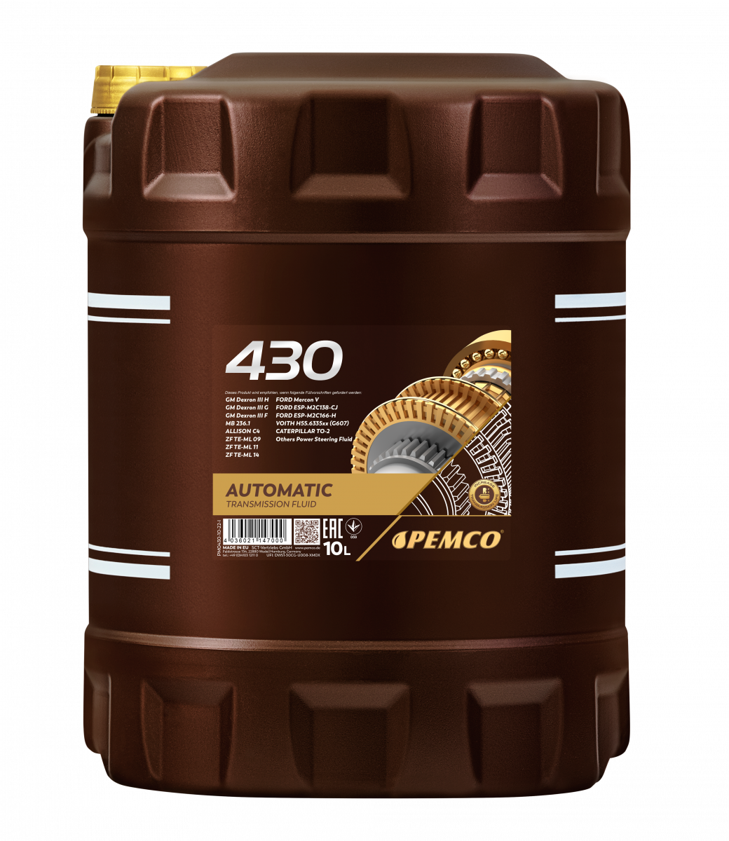 PEMCO 430 ATF DIII Dexron II Олива трансмісійна для АКПП, ГПК та гідросистем, 20 л